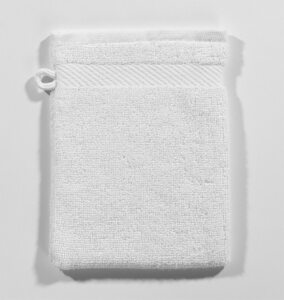 casaNOVA Waschhandschuh MICRO Baumwolle 16 x 21 cm in Weiß