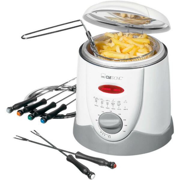 Bild 1 von Clatronic Mini-fritteuse Fondue Ffr 2916 Weiß Grau Kunststoff Ca. 900 W