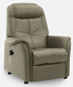 com4lux TV-Sessel mit 2 E-Motoren Lederbezug moosgrün