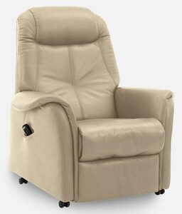 com4lux TV-Sessel mit Relaxfunktion Lederbezug beige