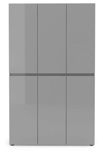 CASAVANTI Schuhschrank VERONA 120 x 200 cm Grau Lack