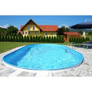 Summer Fun Stahlwand Pool-Set FLORIDA Einbaubecken Ovalf. 700x350x150cm