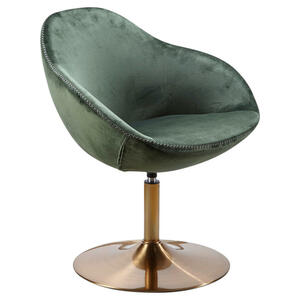 Wohnling Sessel grün gold Stoff Eisen B/H/T: ca. 70x79x70 cm