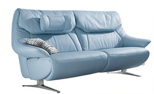 MONDO 2,5-Sitzer Sofa MALU Lederbezug Sky ca. 190 x 105 x 92 cm