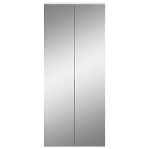 Schuhschrank weiß/Spiegeltüren, ca. 80 x 190 x 35 cm