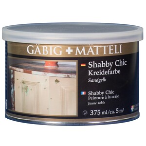 Gäbig+Mätteli Shabby Chic Kreidefarbe Sandgelb matt 375 ml