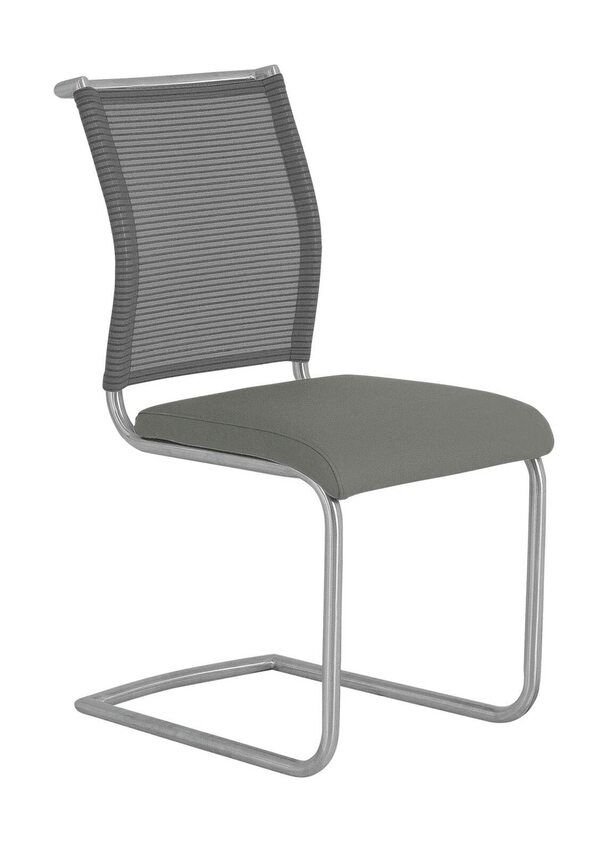 Bild 1 von MONDO Stuhl DIVO Schwinggestell Lederbezug grau