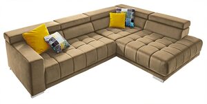 YoungLife Ecksofa COSANA 313 x 222 cm Stoffbezug sandbeige