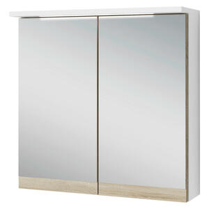 Spiegelschrank MARINO weiß matt Eiche Sonoma Nachbildung B/H/T: ca. 60x60x20 cm