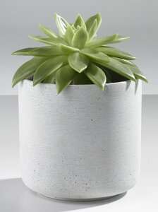 Blumentopf rund 16 cm Kunststoff grau