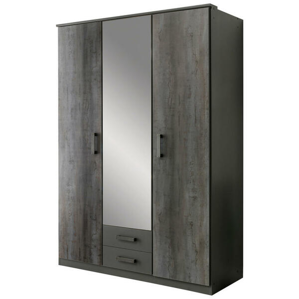 Bild 1 von Kleiderschrank Duisburg graphit/digi-steel Optik 135 cm