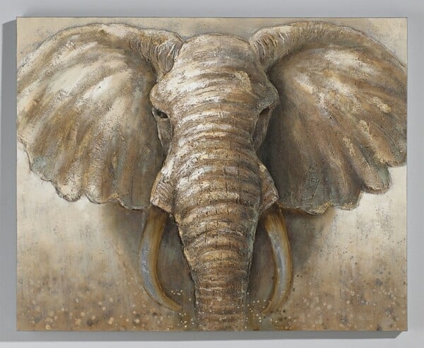 Bild 1 von casaNOVA Wandgemälde Bild ELEFANT 127 x 101 cm Leinwand/Holzrahmen