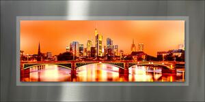PRO ART Alu-Art Bild FRANKFURT AM MAIN SKYLINE 50 x 100 cm orange