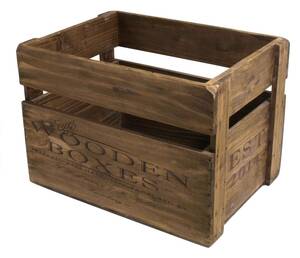 Holzbox /Holzkiste 26,5 x 37 cm WOODEN BOXES Antik Braun