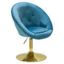 Bild 1 von Wohnling Sessel blau gold Stoff Eisen