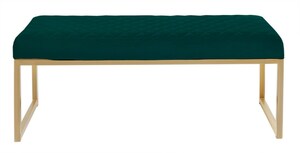 KARE DESIGN Bank SMART 90 x 40 cm dunkelgrün - Metallgestell goldfarbig