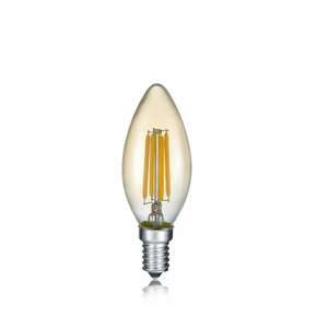 TRIO Retrofit LED Glühlampe /Leuchtmittel Kerze E 14 / 4 Watt (ca. 280 Lumen) FILAMENT getönt