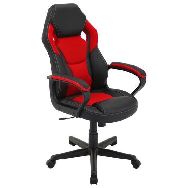 Bild 1 von Gaming-Sessel MATTEO schwarz rot schwarz Kunstleder Netzstoff Kunststoff