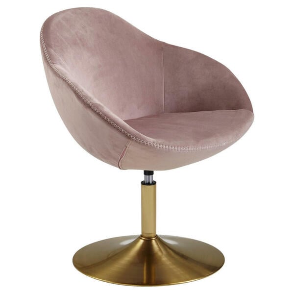 Bild 1 von Wohnling Sessel rosa gold Stoff Eisen B/H/T: ca. 70x79x70 cm