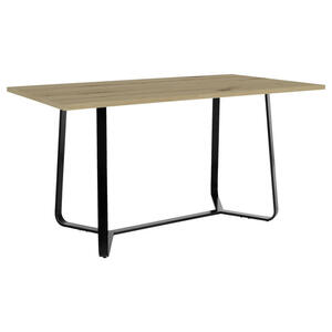 Tisch TALEA Eiche Nachbildung schwarz pulverbeschichtet Holzwerkstoff B/H/T: ca. 140x76x90 cm
