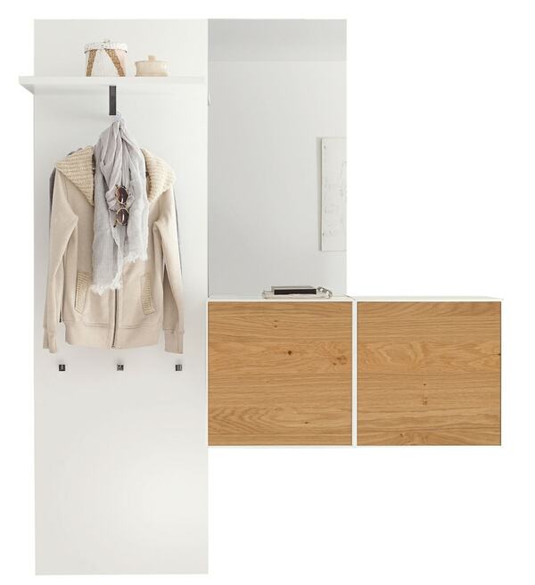 Bild 1 von now! by hülsta Garderobe Set I EASY Baukasten reinweiß /Natureiche