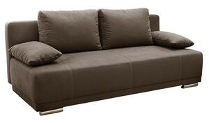 CASAVANTI Sofa 2-Sitzer JEFF mit Schlaffunktion 200 cm Stoffbezug schlammbraun