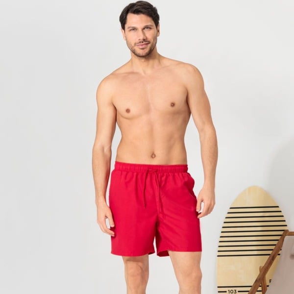 Bild 1 von Herren-Badeshorts mit elastischem Bund, Red