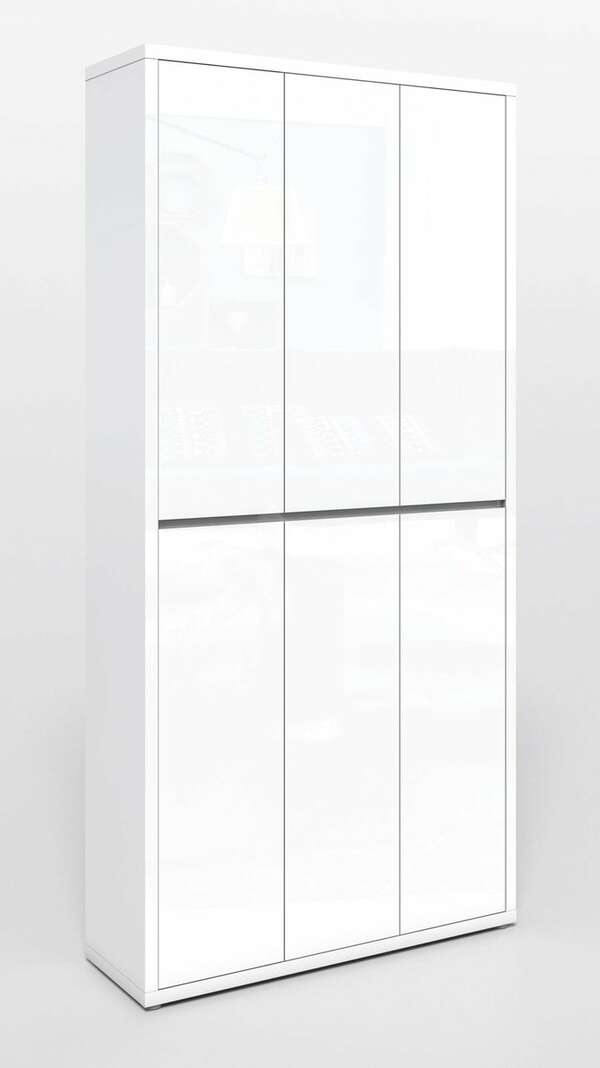 Bild 1 von Mehrzweckhochschrank SPRING Lack Weiß Hochglanz ca. 102 x 212 x 34 cm
