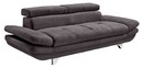 Bild 1 von Sofa 3-Sitzer COTTA 104 x 233 cm Stoffbezug darkgrey