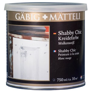 Gäbig+Mätteli Shabby Chic Kreidefarbe Wolkenweiß matt 750 ml