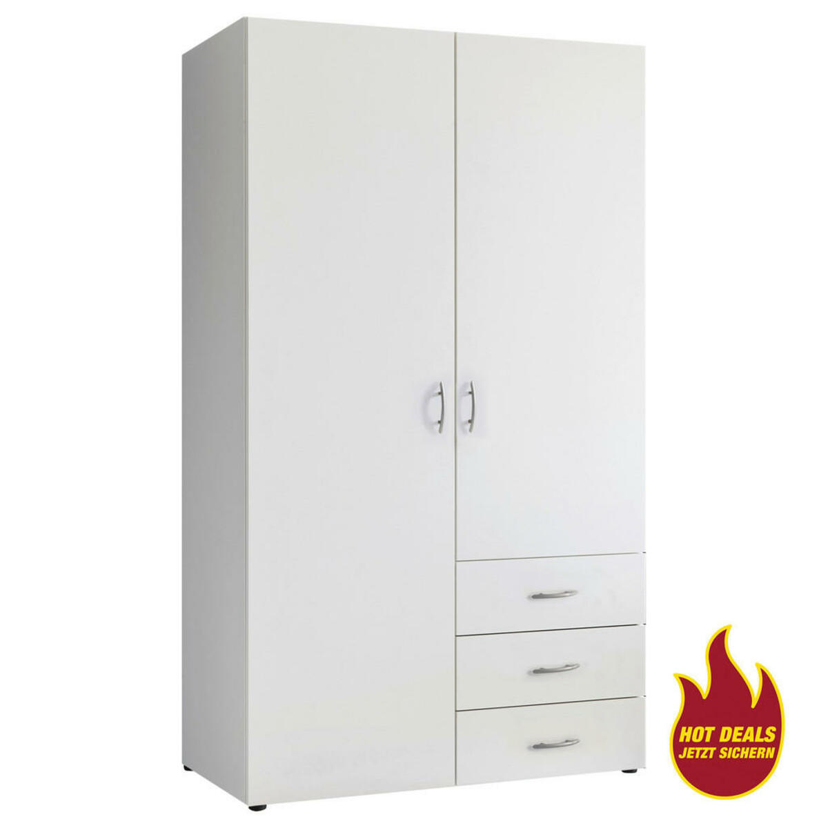 Bild 1 von Kleiderschrank Harry weiß B/H/T: ca. 100x177x50 cm