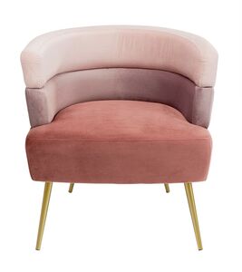 KARE DESIGN Sessel SANDWICH 65 x 74 cm rosa - Metallgestell