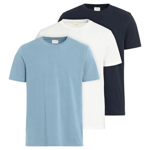 Bild 1 von 3 Herren T-Shirts unifarben HELLBLAU / WEISS / DUNKELBLAU