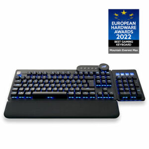 MOUNTAIN Everest Max Gaming Tastatur, Cherry MX Red-Schalter, RGB-Beleuchtung, Flexibles Numpad, DE-Layout, schwarz