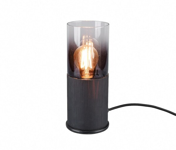 Bild 1 von TRIO LED Tischlampe ROBIN 25 cm Metall schwarz/ Glas rauchfarbig