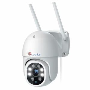 2K 4MP Überwachungskamera Aussen WLAN, 2560×1440P Ctronics PTZ WiFi IP Kamera Outdoor mit Automatische Verfolgung, Personenerkennung, Farbiger Nachtsicht, 355°/90° Schwenkbar, Zwei-Wege-Audio, IP