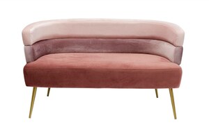 KARE DESIGN Sofa SANDWICH 125 x 64 cm rosa - Metallgestell