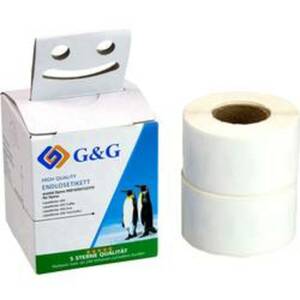 G&G Etiketten Rolle Kompatibel ersetzt DYMO 99010, S0722370 89 x 28 mm Papier Weiß 260 St. Permanent Adress-Etiketten 15564