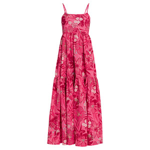 Damen Maxikleid mit Blumen-Allover PINK