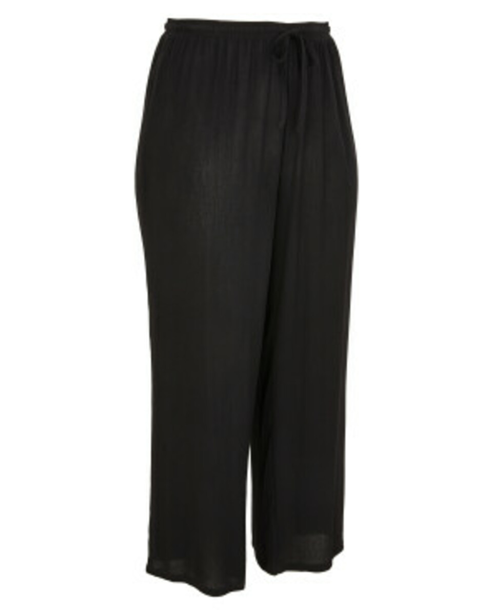 Bild 1 von Schwarze Palazzohose, Janina curved, teilelastischer Bund, schwarz