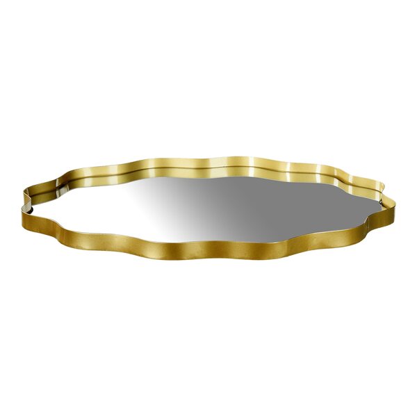 Bild 1 von Dekotablett FLOWER ca.D45cm, gold