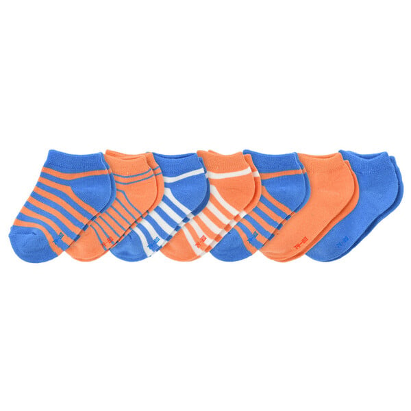 Bild 1 von 7 Paar Baby Sneaker-Socken im Set BLAU / ORANGE / WEISS