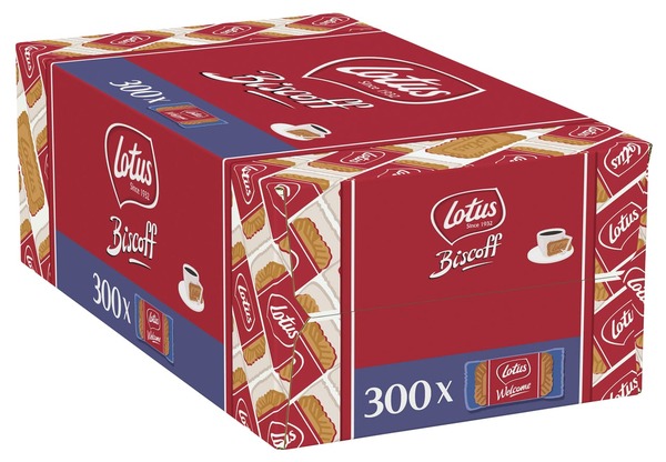 Bild 1 von Lotus Karamellgebäck Biscoff Mit Welcome Design 300 Portionen x 6.25g (1.88 kg)