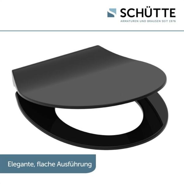 Bild 1 von SCHÜTTE WC-Sitz Slim Black Duroplast Absenkautomatik Schnellverschluss