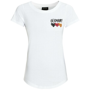 Damen T-Shirt im Deutschland-Look WEISS