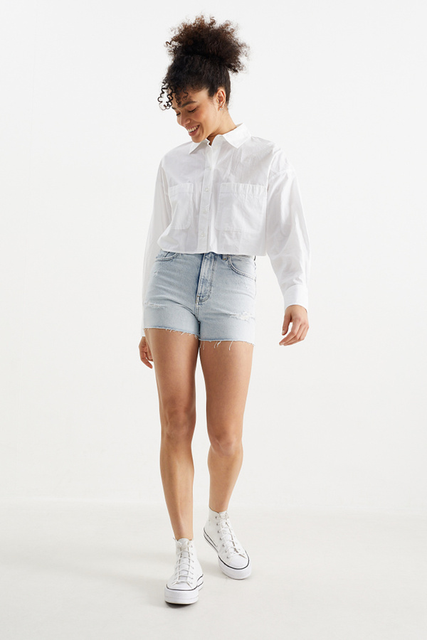 Bild 1 von C&A CLOCKHOUSE-Jeans-Shorts-High Waist, Blau, Größe: 34