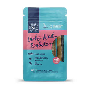 Snacks Lachs-Rind-Roulade für Hunde - 2 Stück / 5er Pack