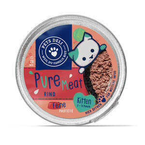 Junior Katzenfutter nass - Rind, Geflügel - Kittenfutter - getreidefrei, zuckerfrei - 85g / Einzeldose von Pets Deli