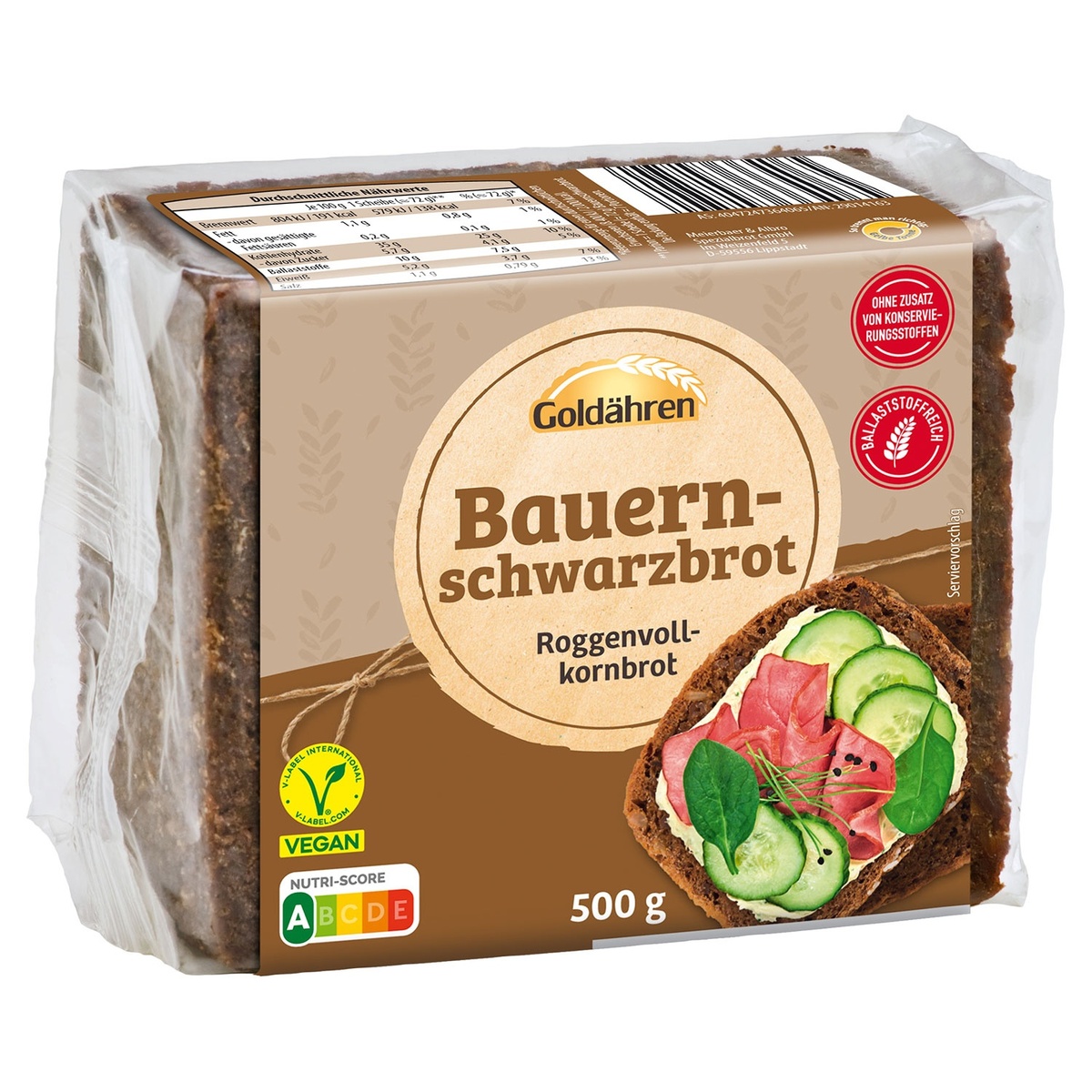 Bild 1 von GOLDÄHREN Bauernschwarzbrot 500 g