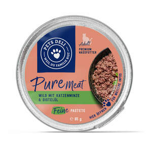 Nassfutter "Pure Meat" Wild mit Katzenminze - 200g / 6er Pack